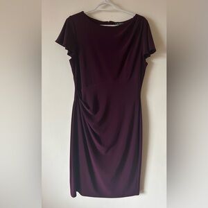 Ralph Lauren Deep Purple Ruched Dress